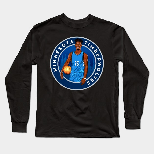 Jimmy Butler Minnesota Timberwolves Artwork Long Sleeve T-Shirt by hesxjohnpaul